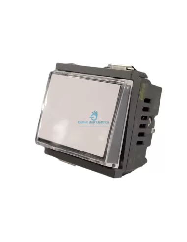 Bouton de plaque signalétique Vimar 17020 1P n° 10A 12-24V Gris